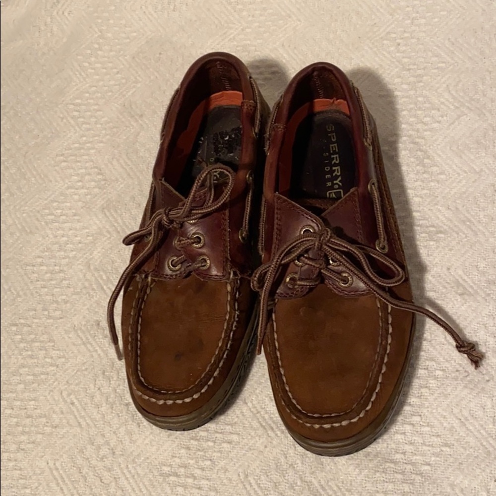 Brown Leather Sperry Top Sider Boat Shoes